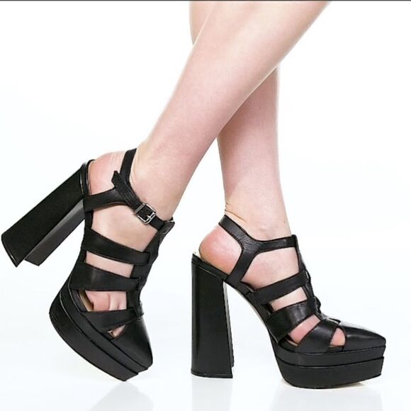 NEW Schutz Daryl Nappa Leather Fisherman Platform Sandals - Picture 1 of 7